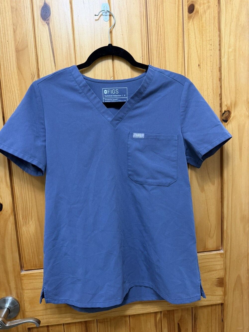 FIGS Catarina One Pocket Scrub Top Navy Blue Women’s Size S Short Sleeves